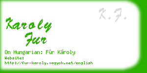 karoly fur business card