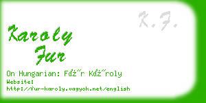 karoly fur business card